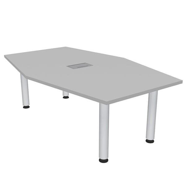 45.25 in W, 71.5 in L, 29 in H, Engineered Wood Top, Grey